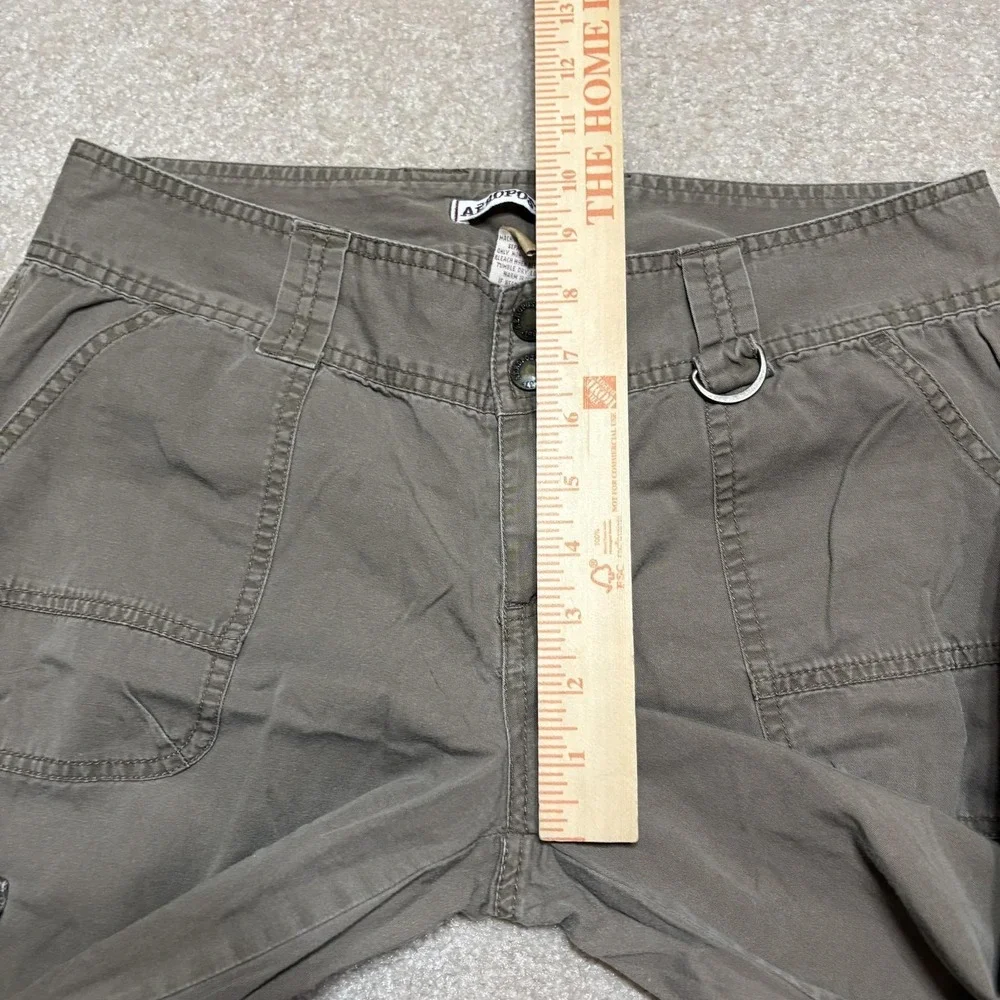 Vtg Aeropostale Cargo Pants 31x30 Brown Twill Military Utility Paratrooper Y2K